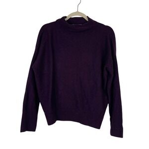 The Reset Womens Wool Cashmere Sweater Quiet Luxury Minimalist Purple Size Small